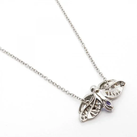 Tiffany & Co. Silver Necklace with Blue Gemstone Butterfly - Picture 2 of 8